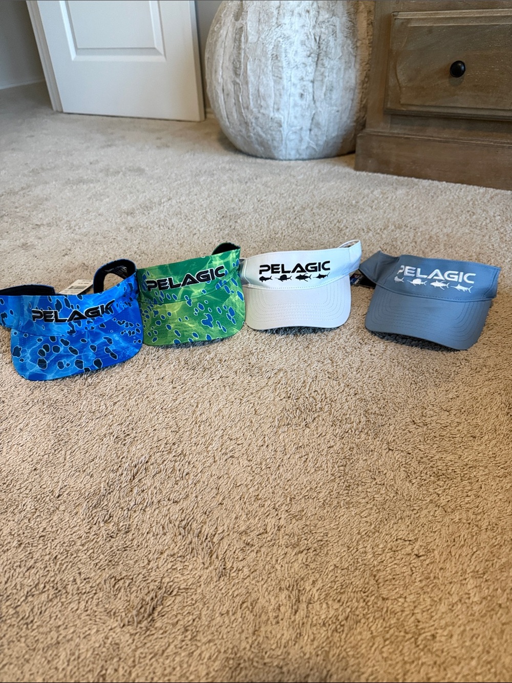 4 Pelagic Visor Set in Blue, Green, White, Slate Blue